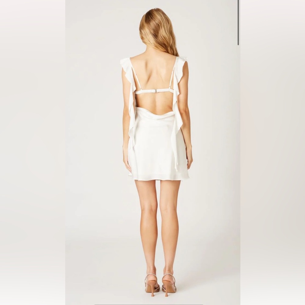 WATERFALL RUFFLE MINI DRESS - Picture 3 of 3